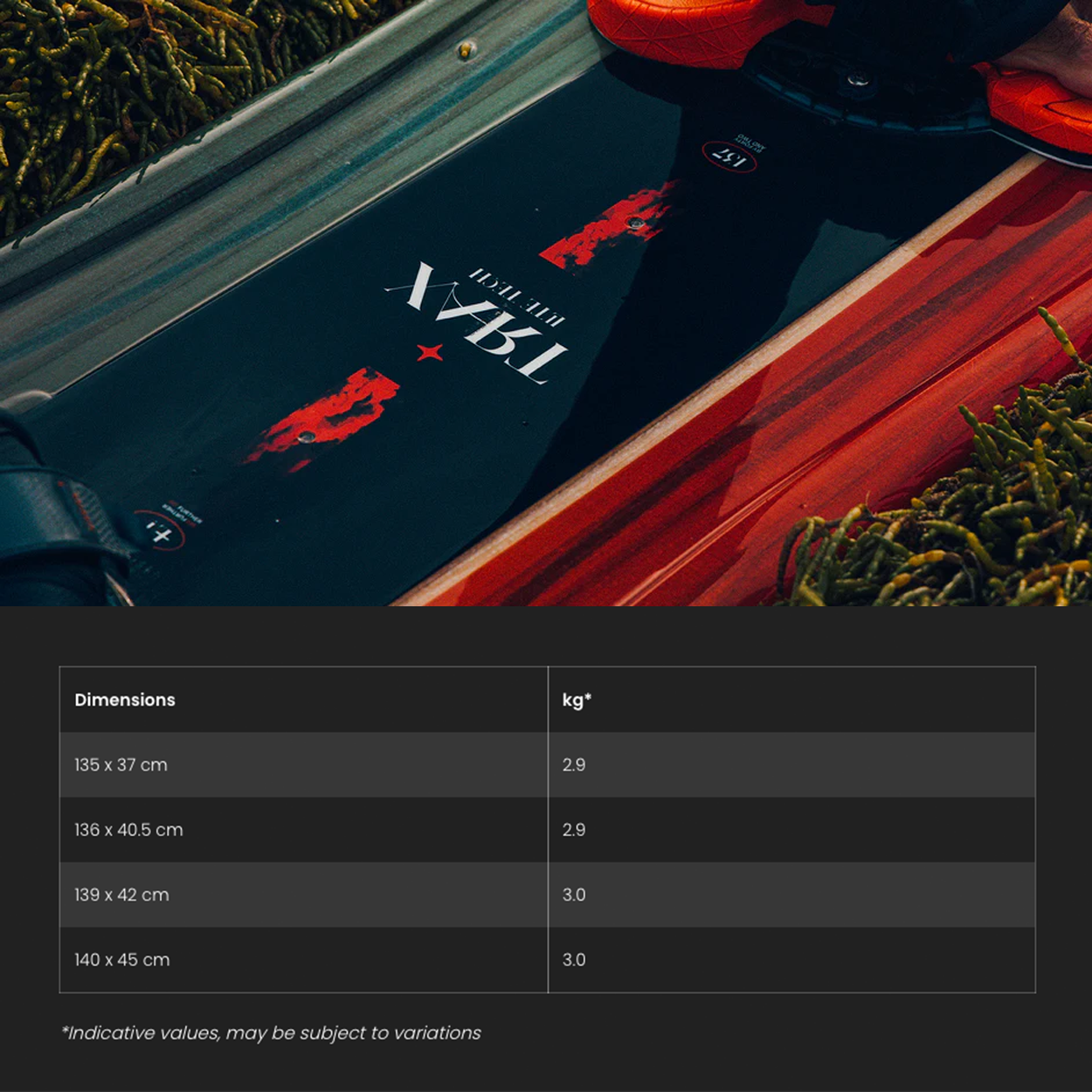 Trax HRD Lite Tech Kiteboard