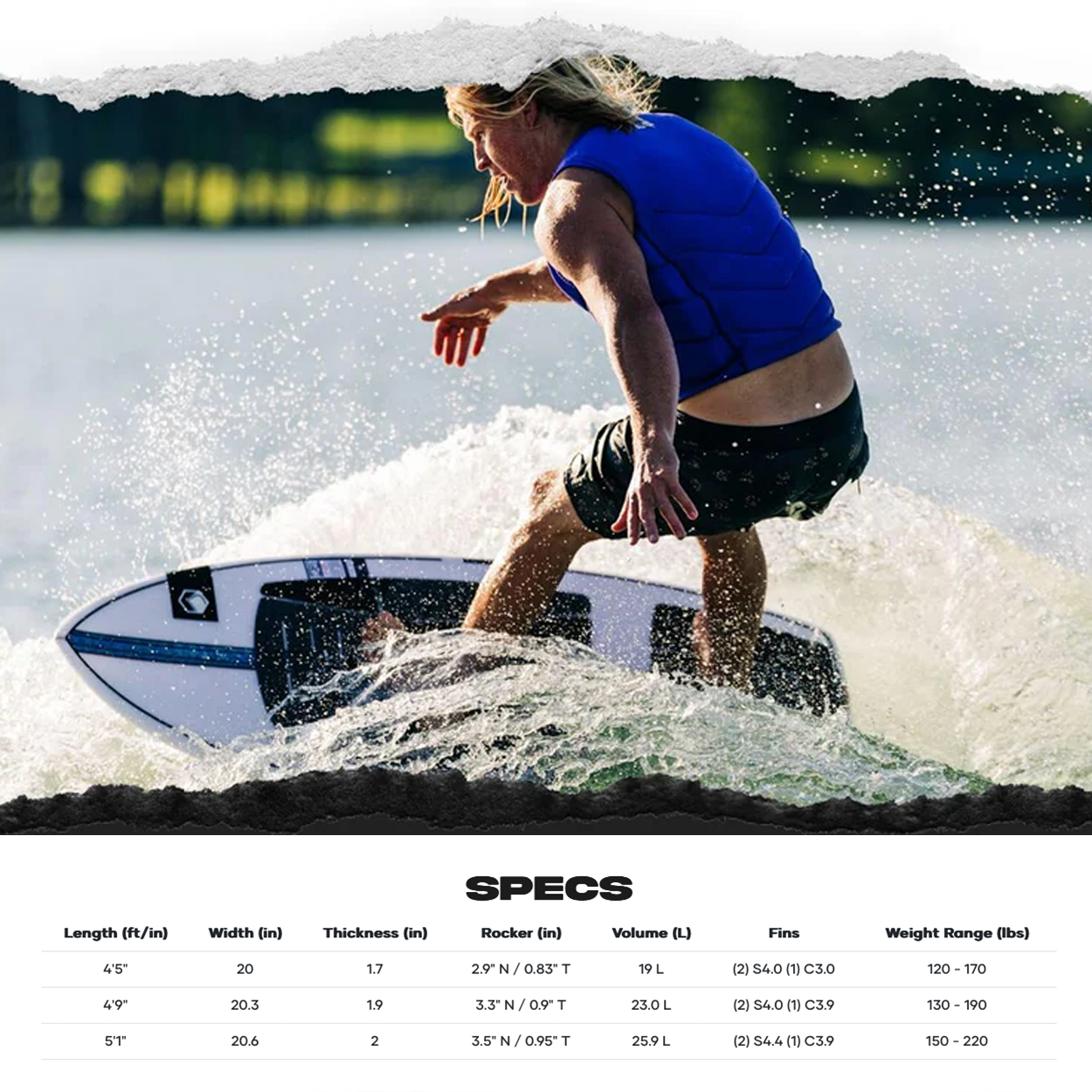 Flyer Thruster Wakesurf Board