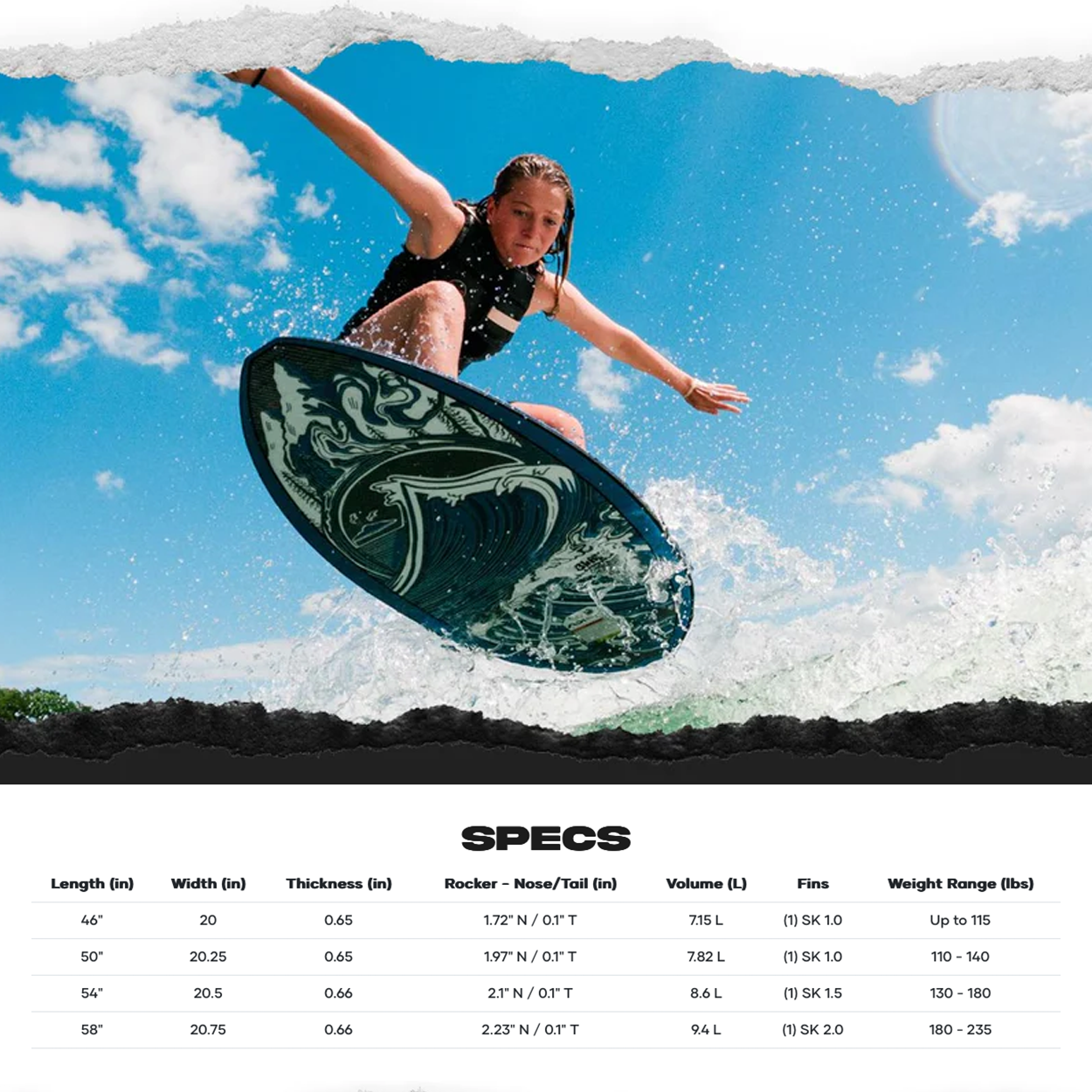 Blade Skim Wakesurf Board