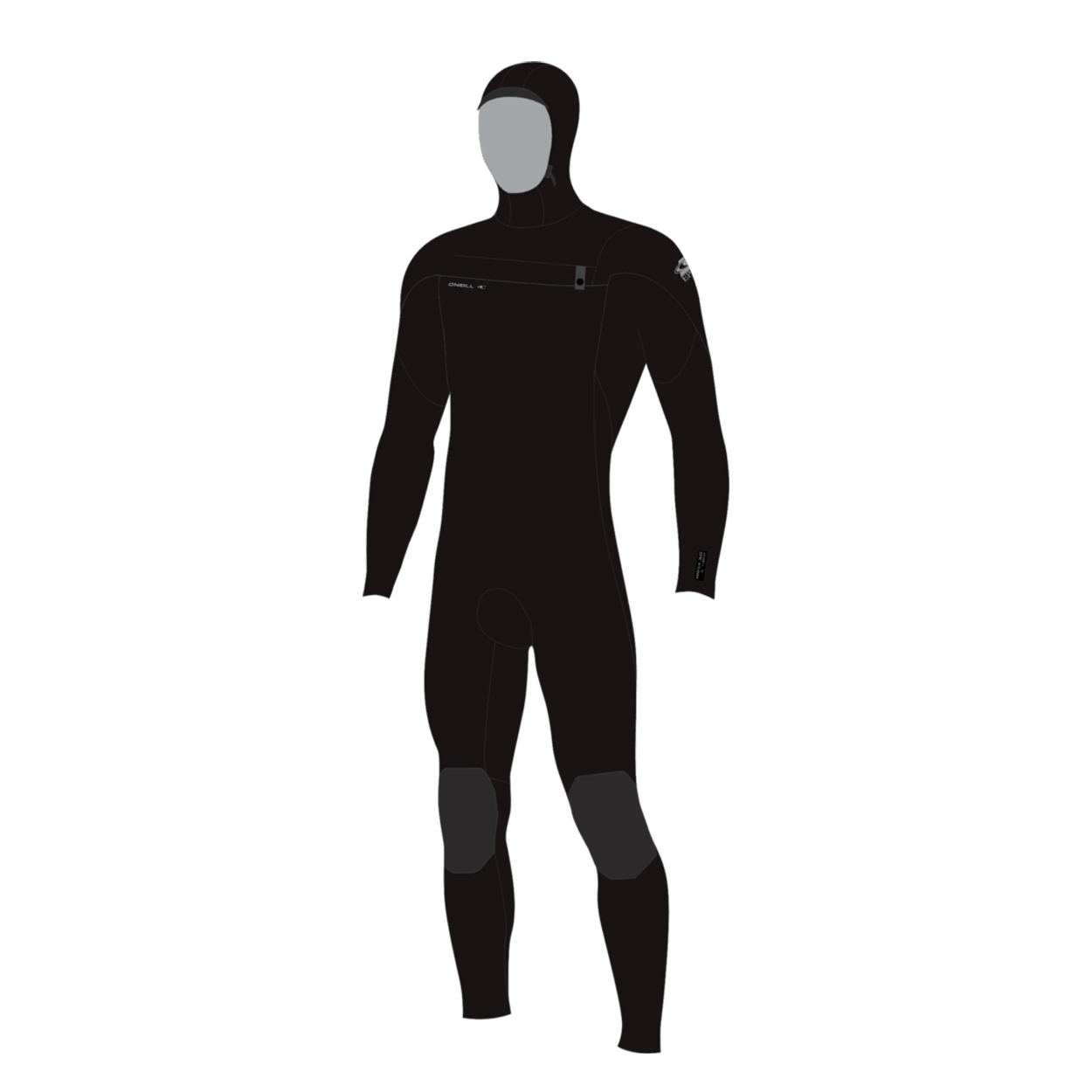 Epic 6/4 Chest Zip W/Hood Mens Wetsuit