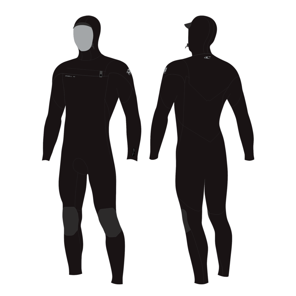 Epic 6/4 Chest Zip W/Hood Mens Wetsuit