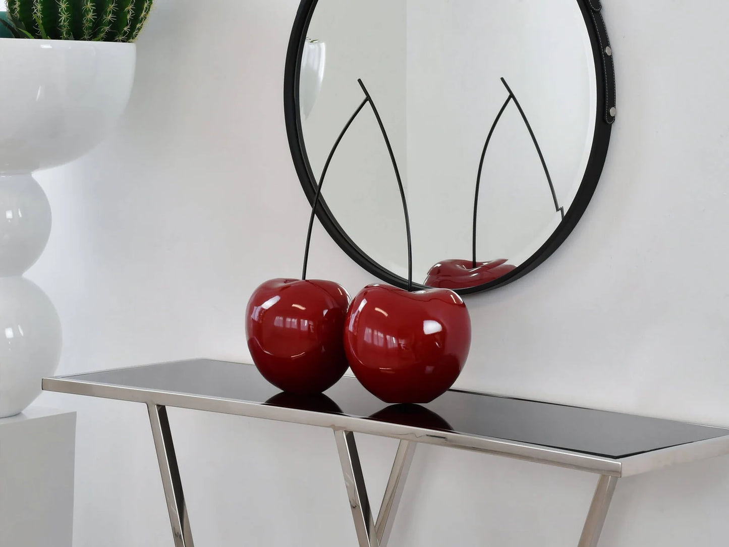 Pop Art Cherries in Resin - Modern and Handcrafted Sculpture