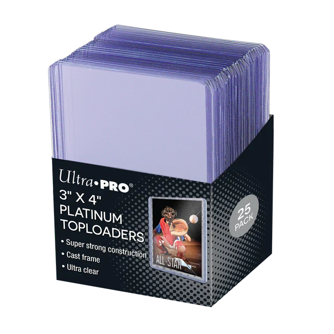 Ultra Pro Platinum Ultra Clear 3" x 4" Toploaders (25Ct)
