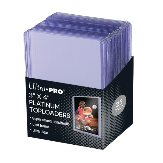 Ultra Pro Platinum Ultra Clear 3" x 4" Toploaders (25Ct)