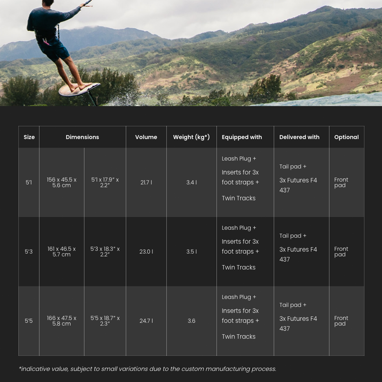 Slice Bamboo Foil Kite Surfboard