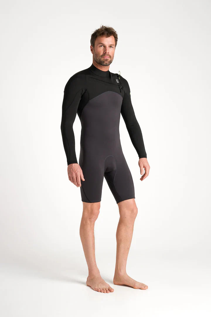 NuWave Session Lite 2:2 Mens FL Chest Zip Shorty