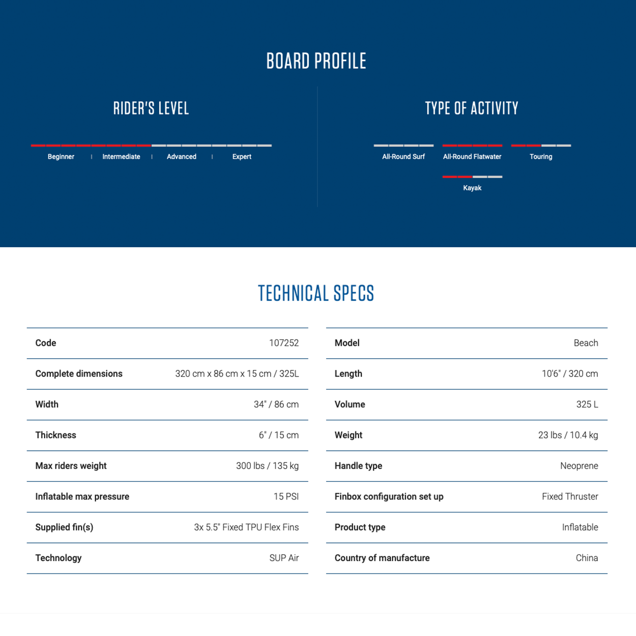 10'6 Beach SUP-YAK Air + Kayak Pack